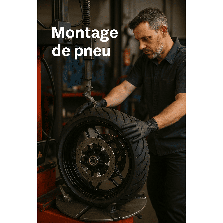 Montage de pneumatiques en atelier Bikebusters Marseille