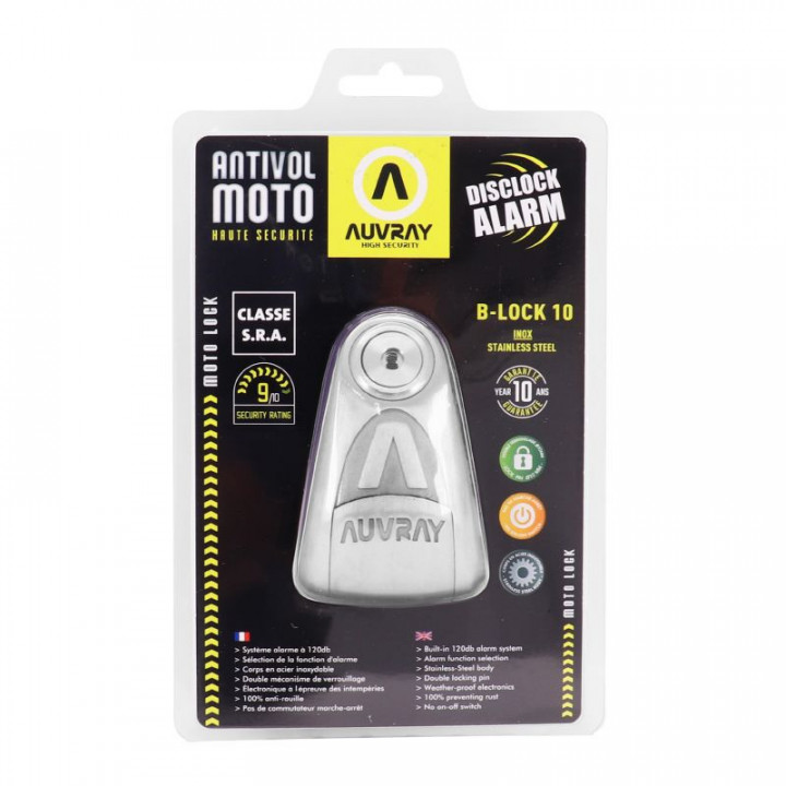 ANTIVOL BLOQUE DISQUE AUVRAY B-LOCK AVEC ALARME SONORE