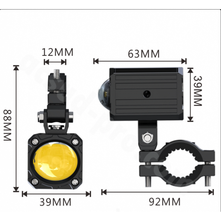 FEU AVANT ADDITIONNEL LED 12V50W (HOMOLOGUEE CE)