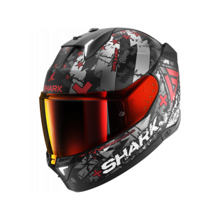 Shark SKWAL i3 HELLCAT Mat Black Chrom Red